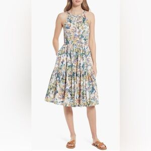 Nordstrom Floral Cotton Poplin Dress in Size 2X